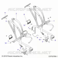 SEAT BELT MOUNTING, FRONT, 6 POINT