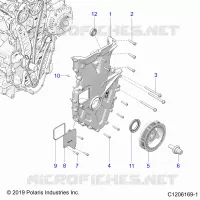 ENGINE, FRONT COVER ASSEMBLY