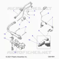 FUEL SYSTEM, RAIL, LINES AND THROTTLE BODY