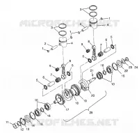 CRANKSHAFT   PISTON SL 700 B974071, INTL. SL 700 I974071, SL 700 DELUXE B97 (4940874087C010)