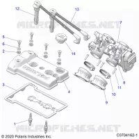 ENGINE, THROTTLE BODY AND VALVE COVER