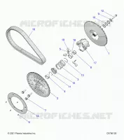 DRIVE TRAIN, SECONDARY CLUTCH
