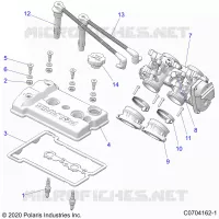 ENGINE, THROTTLE BODY AND VALVE COVER