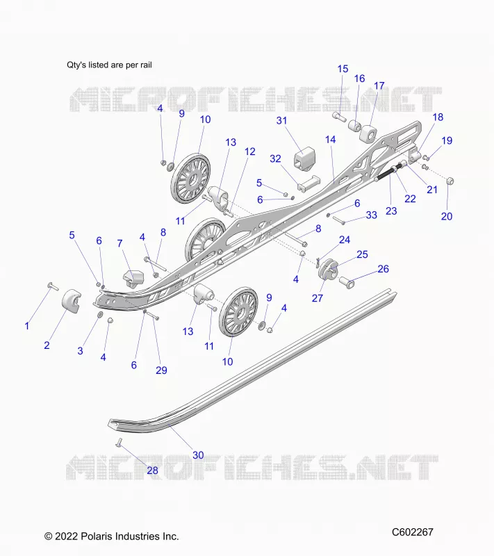 SUSPENSION, RAIL BEAM LH/RH