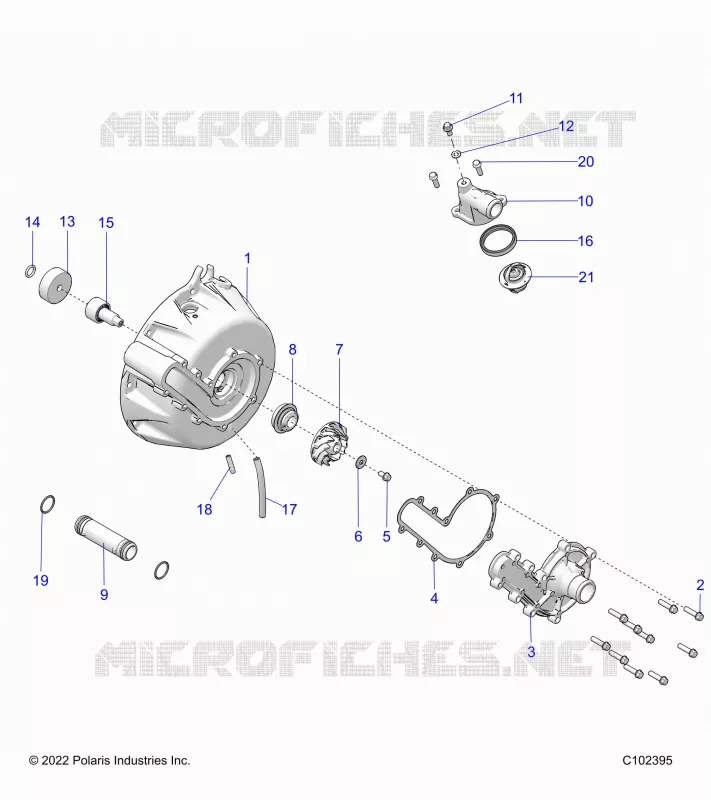 ENGINE, COOLING SYSTEM AND WATER PUMP
