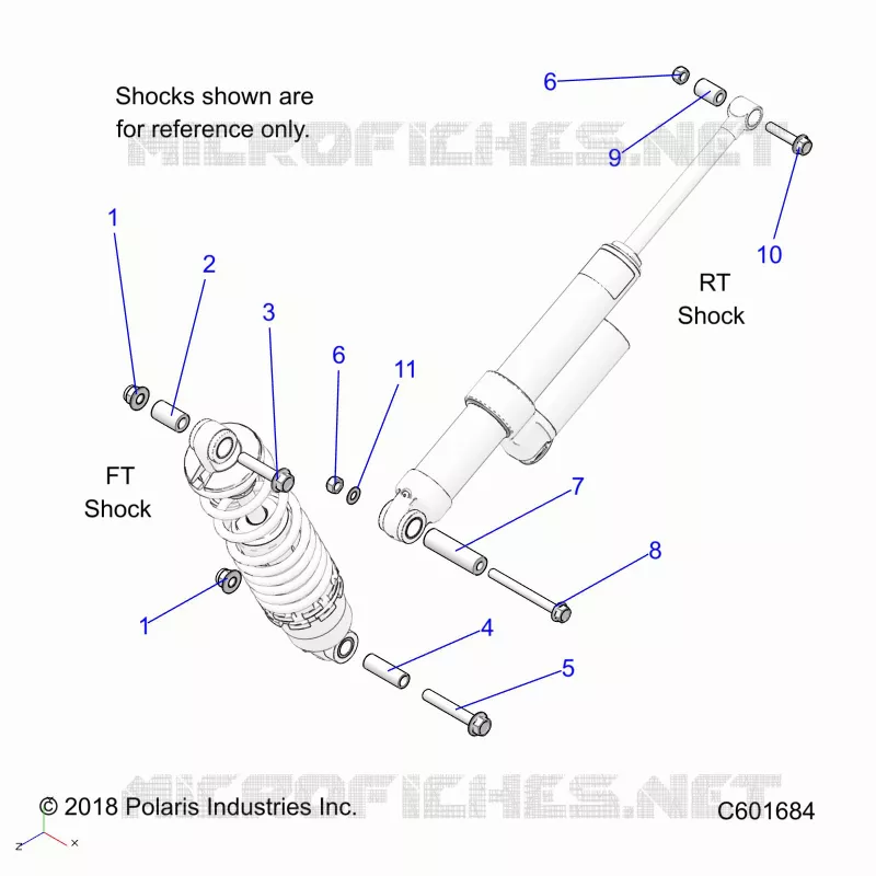 SUSPENSION, SHOCK MOUNTING, REAR SUSP.