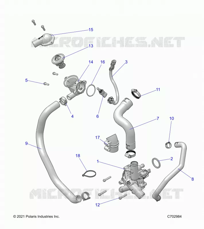 ENGINE, WATERPUMP AND BYPASS -Z23G4D92AL/BL/AE/BE (C702984)