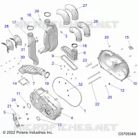 DRIVE TRAIN, CLUTCH COVER AND DUCTING