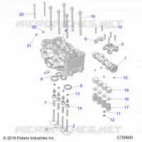 ENGINE, CYLINDER HEAD AND VALVES