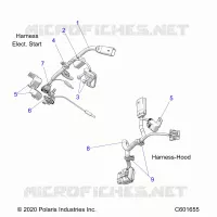 ELECTRICAL, WIRE HARNESS, HOOD, ELEC. START