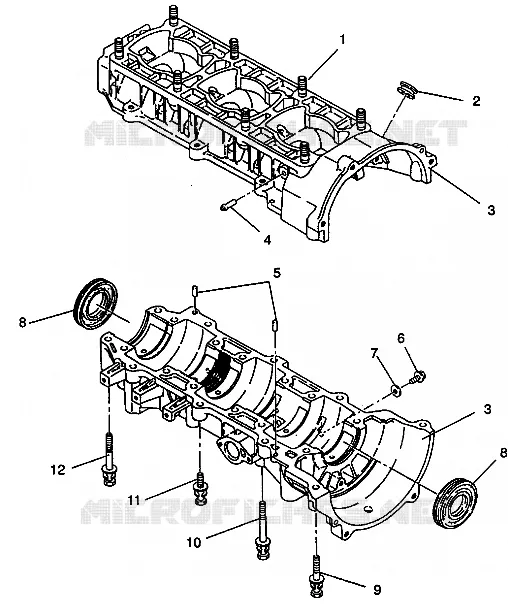CRANKCASE ASSEMBLY XLT E940767,  XLT SP E940667    XLT SKS E940567 (49274227420032)