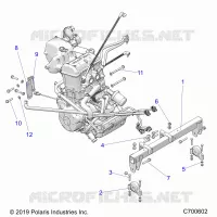 ENGINE, MOUNTING & LONG BLOCK