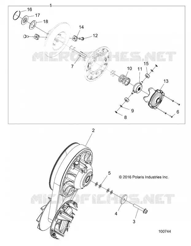 DRIVE TRAIN, SECONDARY CLUTCH