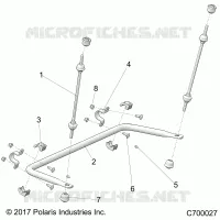 SUSPENSION, REAR STRUT STABILIZER 50S
