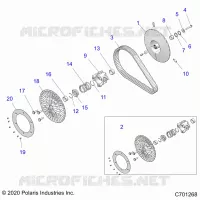 DRIVE TRAIN, SECONDARY CLUTCH
