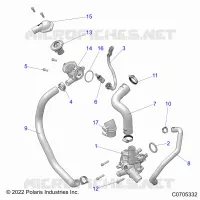 ENGINE, WATERPUMP AND BYPASS