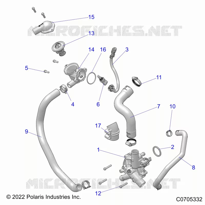 ENGINE, WATERPUMP AND BYPASS