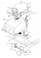 FUEL TANK ASSEMBLY 6X6 250 W938727 (4924092409008A)