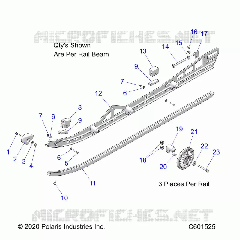 SUSPENSION, RAIL, LH/RH