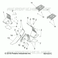 CHASSIS, CLUTCH GUARD AND FOOTRESTS