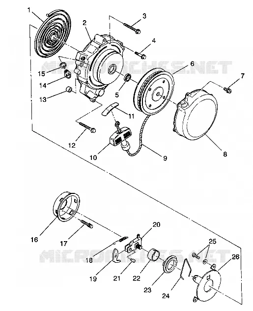 RECOIL STARTER 4X4 350L W938139 (4924052405041A)