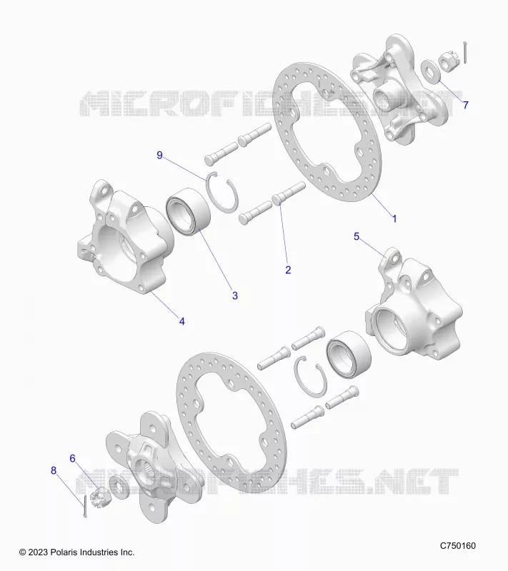 SUSPENSION, REAR CARRIER AND HUB