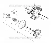 DRIVEN CLUTCH ASSEMBLY SCRAMBLER W957840 (4927252725C002)