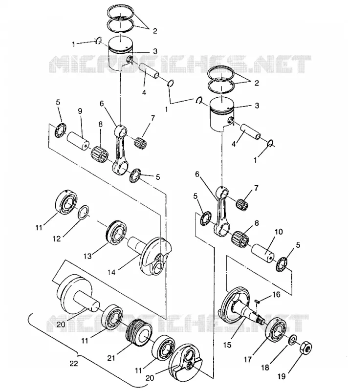 PISTON   CRANKSHAFT 440 XCR 0951660 (4929112911C012)