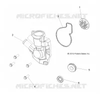 ENGINE, WATERPUMP IMPELLER AND COVER