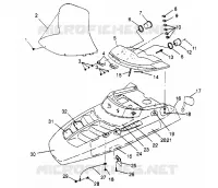 HOOD ASSEMBLY  TRAIL 0952761, TRAIL DELUXE 0952262,   AND EUROPEAN TRAIL DE (4928862886A014)