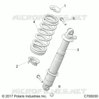 SUSPENSION, REAR SHOCK MOUNTING