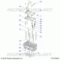 ENGINE, CYLINDER HEAD AND VALVES