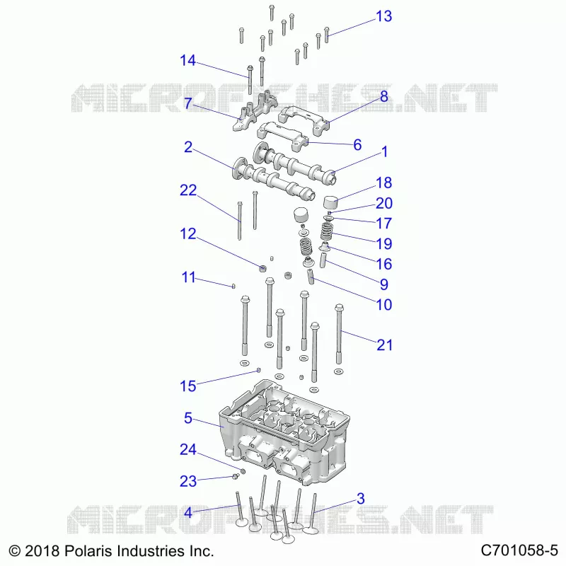 ENGINE, CYLINDER HEAD AND VALVES