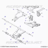 REAR SUSPENSION CONTROL ARM, MOUNTING