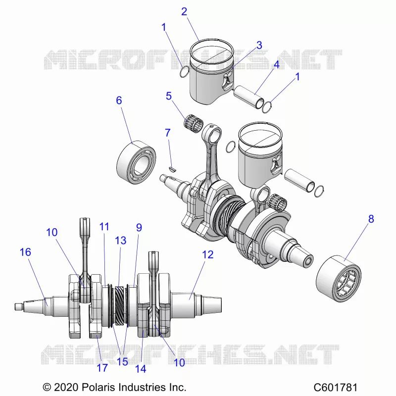 ENGINE, PISTON AND CRANKSHAFT