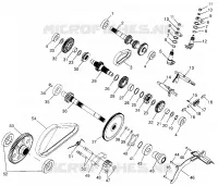 GEARCASE (INTERNAL COMPONENTS)  XPLORER 500 W97CD50A (4941354135C013)