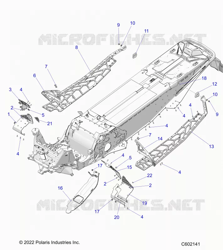 CHASSIS, CLUTCH GUARD, FOOTRESTS, AND RUNNINGBOARDS