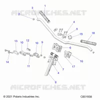 UPPER STEERING & HANDLEBAR ASM.
