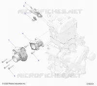 ENGINE, THROTTLE BODY AND FUEL RAIL
