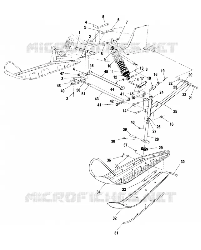FRONT SUSPENSION AND SKI