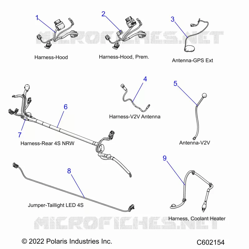 ELECTRICAL, WIRE HARNESSES, HOOD/JUMPERS, GPS