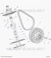 DRIVE TRAIN, SECONDARY CLUTCH