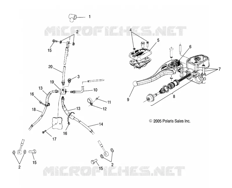 HAND BRAKE/BRAKE LINE