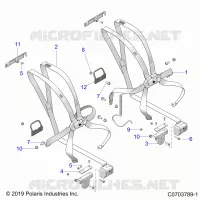 SEAT BELT MOUNTING, FRONT, 6 POINT