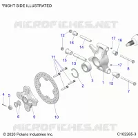 REAR SUSPENSION HUBS, CARRIER AND BRAKE DISC