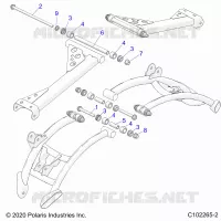 REAR SUSPENSION CONTROL ARM, MOUNTING