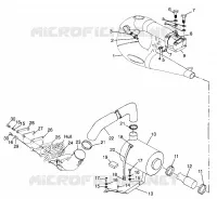 EXHAUST SYSTEM SL 700 B974071, INTL. SL 700 I974071, SL 700 DELUXE B974072 (4940874087B007)