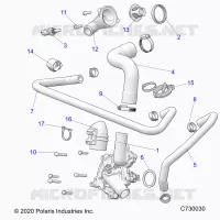 ENGINE, WATERPUMP AND BYPASS