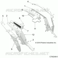 REAR BODYWORK FENDERS AND BEZELS- Z22N4E99NK (C700248-8)