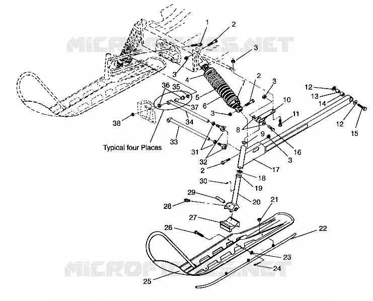 FRONT SUSPENSION AND SKI LITE E943433 (49273427340011)